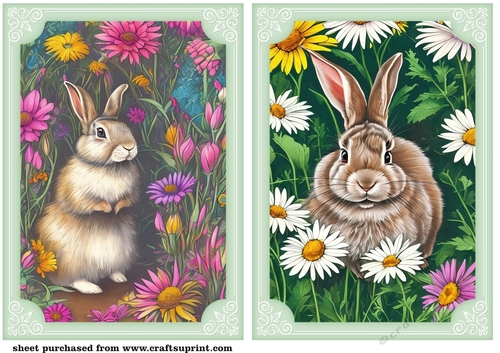 2 All about the rabbits card front/toppers 3