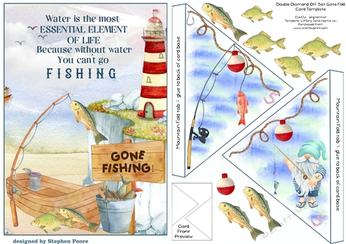 Water is the most off set gate fold card front