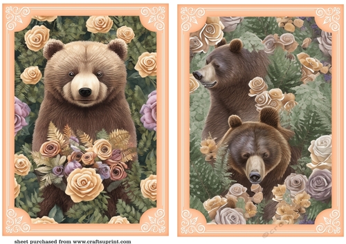 2 All about the brown bear card front/toppers 1