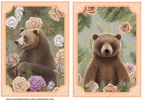 2 All about the brown bear card front/toppers 2