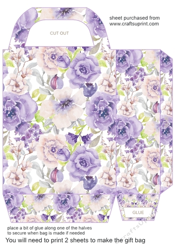 Purple floral gift bag 1