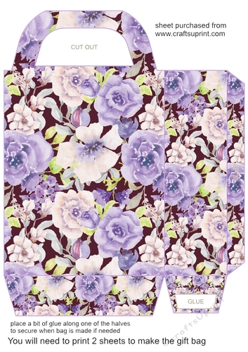 Purple floral gift bag 2