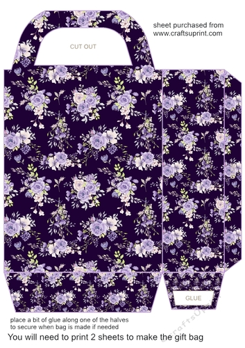 Purple floral gift bag 3