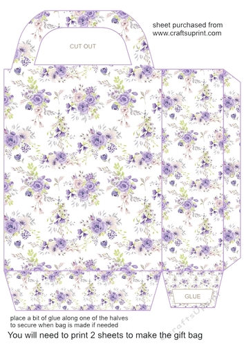 Purple floral gift bag 4