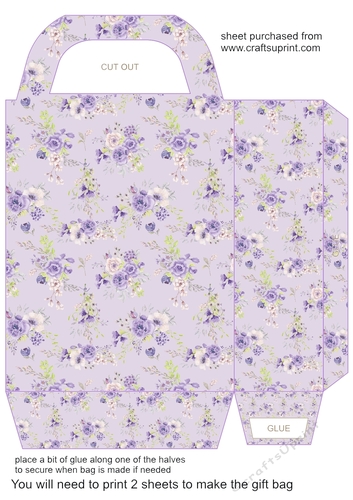 Purple floral gift bag 5