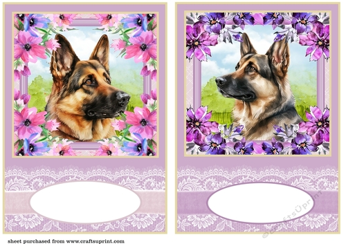 2 Floral G S D card fronts/toppers 2