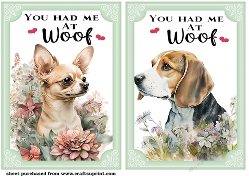2 You had me at woof card fronts/toppers 2
