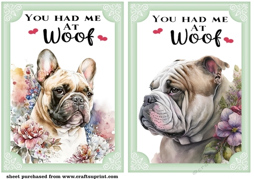2 You had me at woof card fronts/toppers 3