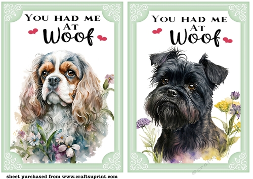 2 You had me at woof card fronts/toppers 5