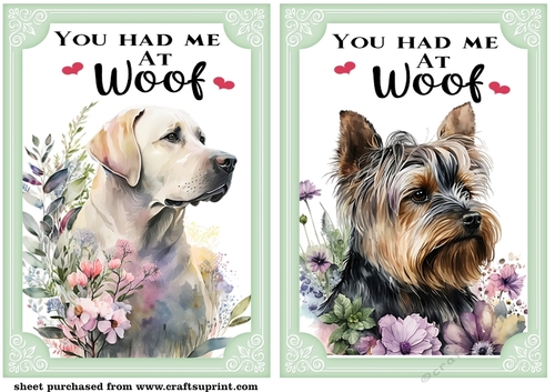 2 You had me at woof card fronts/toppers 7