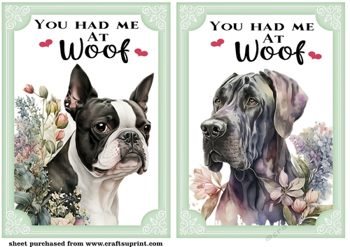 2 You had me at woof card fronts/toppers 8
