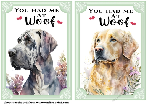 2 You had me at woof card fronts/toppers 9