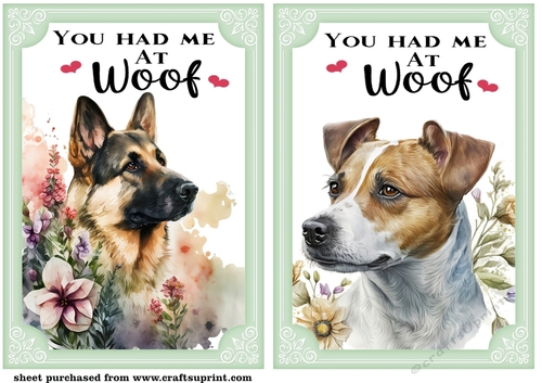 2 You had me at woof card fronts/toppers 11
