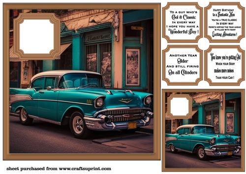 Car in town card front 2