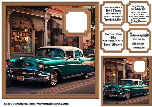 Car in town card front 5