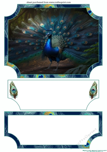 Peacock easel and layered stopper(no base) 1