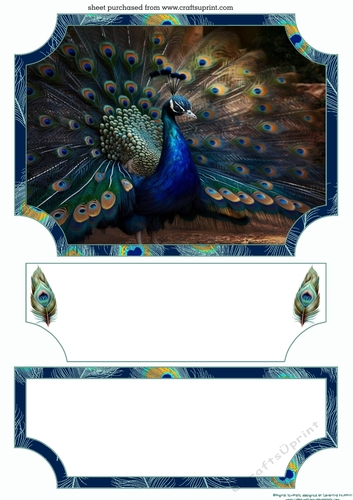 Peacock easel and layered stopper(no base) 3