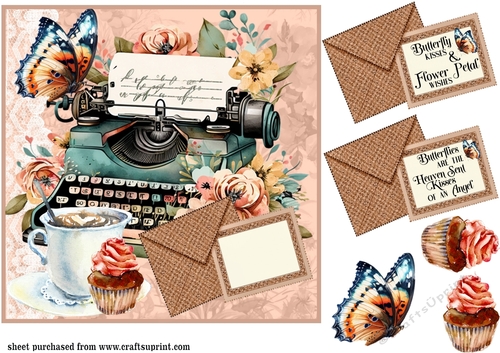 Butterfly Just a little note card front
