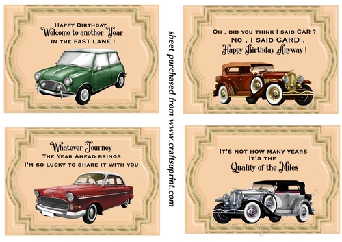 4 Beige Birthday car toppers