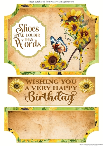 Sunflower shoe easel topper and stopper(no base)2