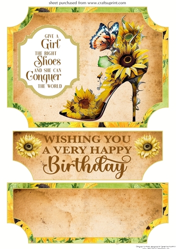 Sunflower shoe easel topper and stopper(no base)3
