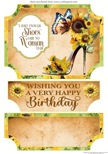 Sunflower shoe easel topper and stopper(no base)6