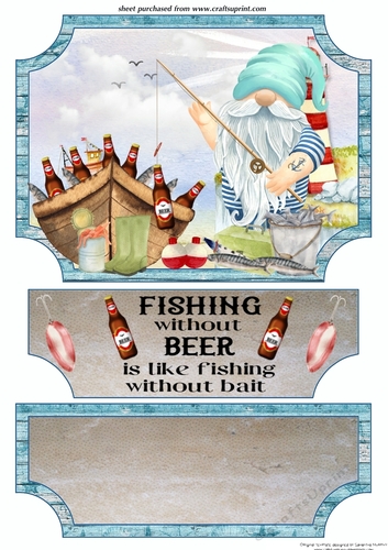 Fishing gnome easel topper and layered stopper(no base)1