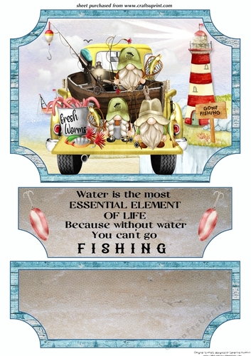 Fishing gnome easel topper and layered stopper(no base)2