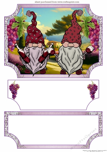 Wine gnomes easel topper and layered stopper(no base) 2
