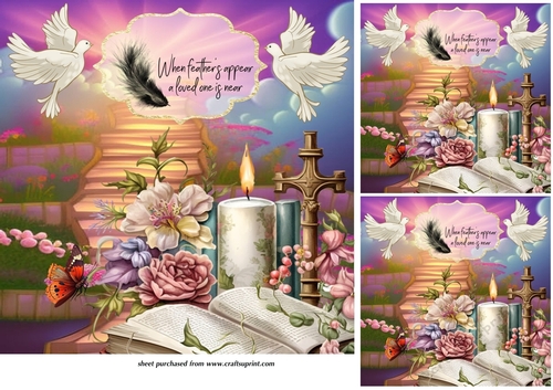 3 Sympathy card fronts/toppers 3