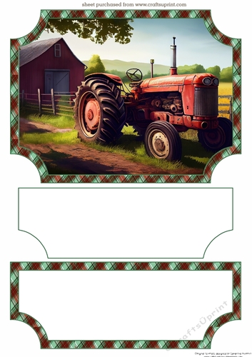Tractor easel topper and layered stopper 1