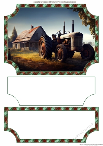 Tractor easel topper and layered stopper 6