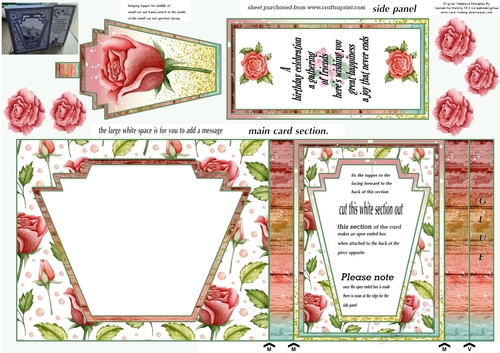 Red rose Birthday aperture card 1