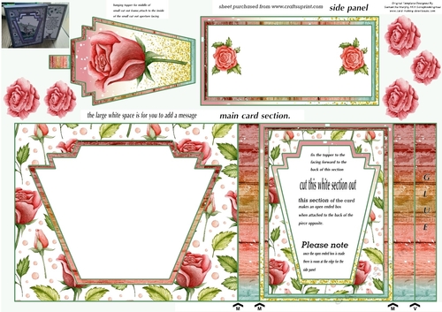 Red rose Birthday aperture card 5(no verse)