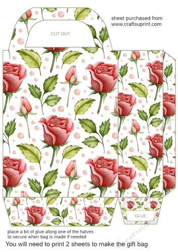 Red roses gift bag 1
