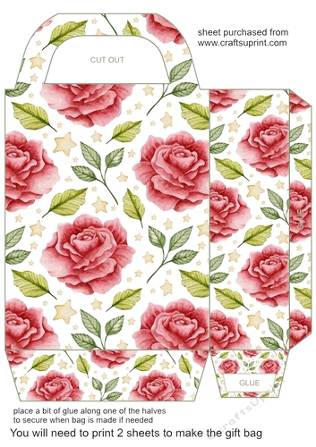Red roses gift bag 2