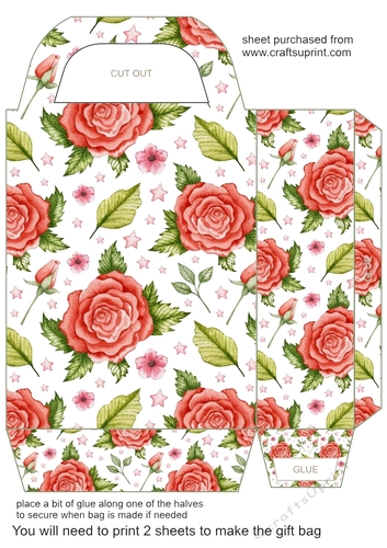 Red roses gift bag 3