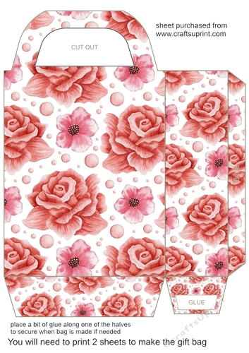 Red roses gift bag 4