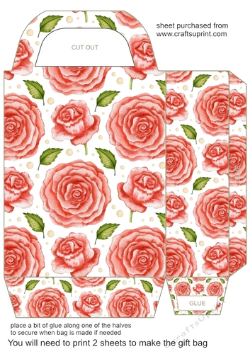 Red roses gift bag 7
