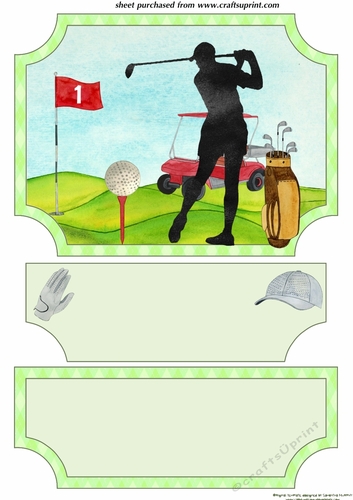 Golf easel topper and layered stopper(no base) 1