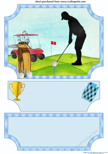 Golf easel topper and layered stopper(no base) 2