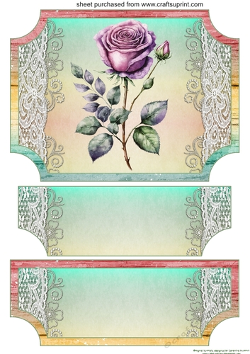 Single rose easel topper and layered stopper