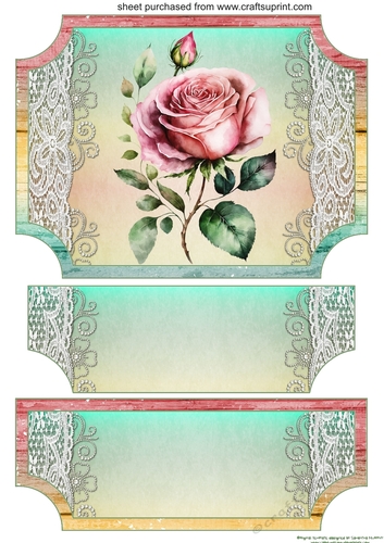 Single rose easel topper and layered stopper 2