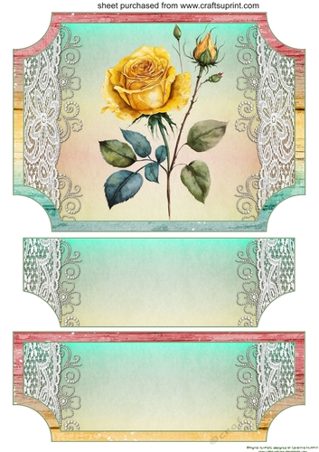 Single rose easel topper and layered stopper 3