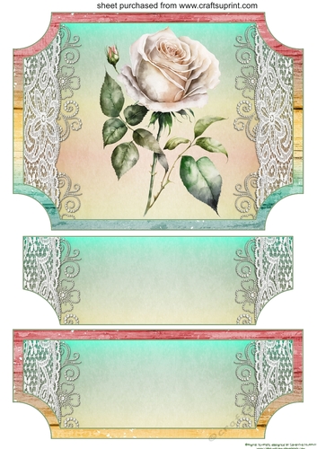 Single rose easel topper and layered stopper 4