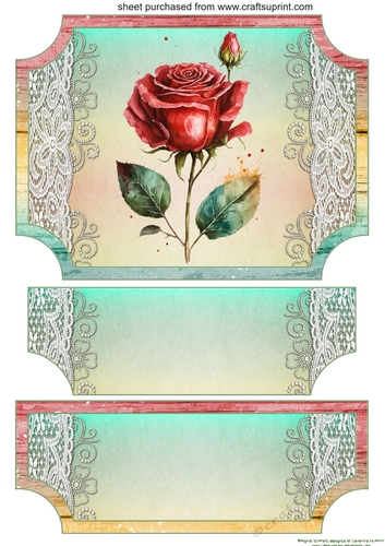 Single rose easel topper and layered stopper 5
