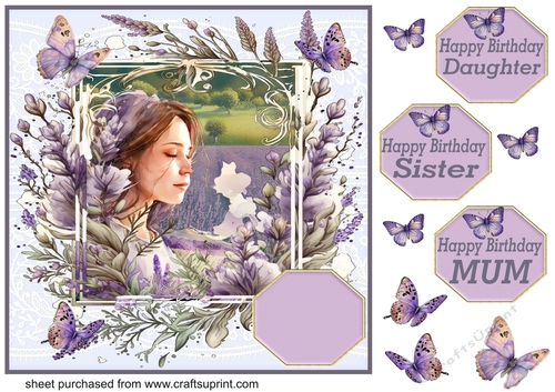 Lavender girl card front 1