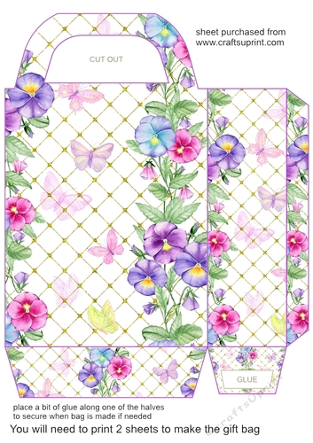 Pansy gift bag 4