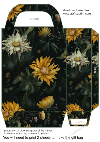 Yellow daisy gift bag 1