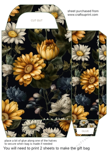 Yellow daisy gift bag 2